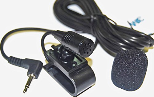 Novosonics 3.5mm Mono Microphone for Kenwood JVC Alpine Clarion head Unit 3 meters For All Kenwood, Alpine Bluetooth ILX007, JVC KW-AVX740, CLARION NX501