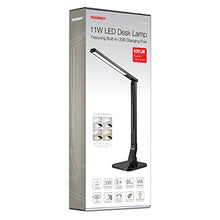 Load image into Gallery viewer, Tenergy 11W Dimmable Desk Lamp with USB Charging Port, LED Adjustable Lighting for Reading, 5 Brightness Levels 4 Light Colors Table Light
