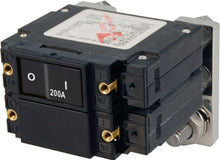 Load image into Gallery viewer, Blue Sea Systems C-Series Flat Rocker Double Pole 200A Circuit Breaker

