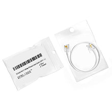 Load image into Gallery viewer, 12 Inch Premium Quality Telephone Cable, RJ11 Male to Male 6P4C Phone Line Cord. Made in USA by Retail&amp;Bulk (White)
