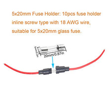 Load image into Gallery viewer, XFFCSEC 10pcs 5x20mm Fuse Holder Inline Screw Type with 18 AWG Wire + 150pcs Quick Blow Glass Tube Fuse Assorted Kit Amp 250V 0.1A,0.2A,0.5A,1A,2A,3A,5A,8A,10A,15A,5x20mm, 0.5A,1A,5A,10A,15A,6x30mm

