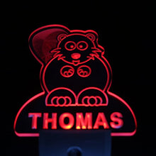 Load image into Gallery viewer, ADVPRO ws1020-tm Beaver Personalized Night Light Baby Kids Name Day/Night Sensor LED Sign
