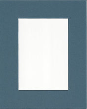 Load image into Gallery viewer, Pack of 5 11x14 Slate Blue Picture Mats with White Core for 8x10 Pictures
