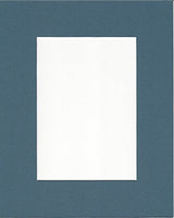 Pack of 5 11x14 Slate Blue Picture Mats with White Core for 8x10 Pictures