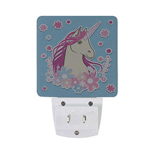 Load image into Gallery viewer, Naanle Set of 2 Magic Unicorn Polka Dot Floral Auto Sensor LED Dusk to Dawn Night Light Plug in Indoor for Adults
