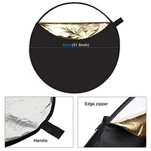 Load image into Gallery viewer, PULUZ 5 in 1 Portable Multi-disc Collapsible Photo Studio Reflector Board (Silver/Translucent/Gold/White/Black) Size: 80cm 31.5in
