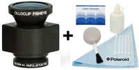 Olloclip Lens For iPhone 4, 4S (Black) - Fisheye, Macro, Wide Angle Lenses + 5 Pc. Lens Cleaning Kit