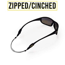 Load image into Gallery viewer, Cablz Monoz Adjustable Eyewear Retainer | Monofilament-Like Line, Adjustable, Off-The-Neck Eyewear Retainer Strap, 14in (Black)
