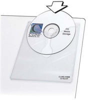 C-Line Self-Adhesive CD/DVD Poly Holders
