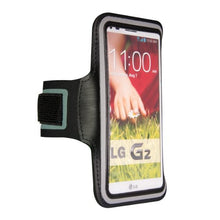 Load image into Gallery viewer, kwmobile Sport Armband for LG G2 Jogging Running Sport Bag Fitness Band with Key Compartment in The Sport Armband in Black
