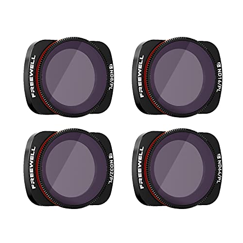 Freewell Bright Day  4K Series  4Pack ND8/PL, ND16/PL, ND32/PL, ND64/PL Camera Lens Filters for Osmo Pocket, Pocket 2