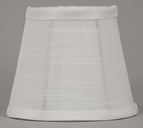 Albert Estate LTD, Off White Linen Shade,4x6x5,Softback with poly silk lining,Candle Clip Fitter