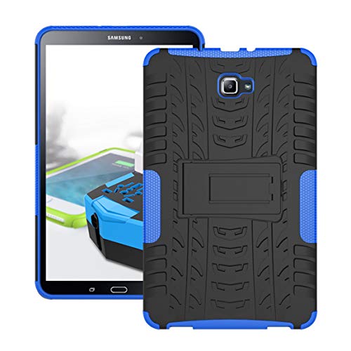 T580 Case, Galaxy Tab A 10.1 T585 Protective Cover Double Layer Shockproof Armor Case Hybrid Duty Shell with Kickstand for Samsung Galaxy Tab A 10.1 SM-T580/ T580N/ T585/T585C 10.1-inch Tablet Blue