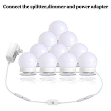 Load image into Gallery viewer, Hollywood Style LED Vanity Mirror Lights Kit with 10 Dimmable Light Bulbs For Makeup Dressing Table and Power Supply Plug in Lighting Fixture Strip, Vanity Mirror Light, White (No Mirror Included)
