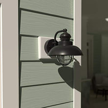 Load image into Gallery viewer, Vaxcel OW21581TB Nautical - 8&quot; Outdoor Wall Sconce, Textured Black Finish with Seeded Glass
