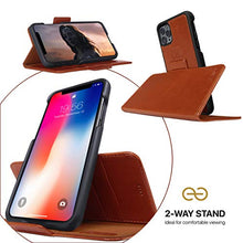 Load image into Gallery viewer, Dreem Fibonacci 2-in-1 Wallet Case for Apple iPhone XR - Luxury Vegan Leather, Magnetic Detachable Shockproof Phone Case, RFID Card Protection, 2-Way Flip Stand - Caramel
