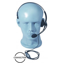 Load image into Gallery viewer, LW Single Muff Adjustable Headset Boom Mic Inline PTT Icom Multi-Pin Handhelds
