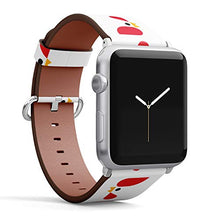 Load image into Gallery viewer, S-Type iWatch Leather Strap Printing Wristbands for Apple Watch 4/3/2/1 Sport Series (38mm) - Minimalist Rooster Pattern
