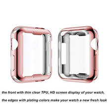Load image into Gallery viewer, Wolait Compatible with Apple Watch Screen Protector 44mm, iwatch SE/Series 6/5/4 [2-Pack] All-Around Clear TPU Protective Case Cover,Clear+ Rose Gold
