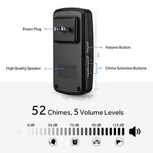 Load image into Gallery viewer, Wireless Doorbell, Novete Expandable 52 Chime Door Bell Kit Over 1300ft Operating Range, Ip 55 Water
