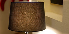 Load image into Gallery viewer, 12x14x10 Hardback Drum Lamp Lampshade Granite Grey with Brass Spider fitter - Perfect for table and Desk lamps - Medium, Grey

