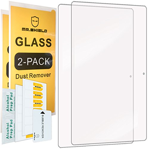 [2-Pack]-Mr.Shield for Lenovo Yoga Book 10.1 Inch [Tempered Glass] Screen Protector [0.3mm Ultra Thin 9H Hardness 2.5D Round Edge] with Lifetime Replacement