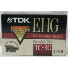 Load image into Gallery viewer, TDK E-HG Sound &amp; Color TC-30 VHS-C Tape
