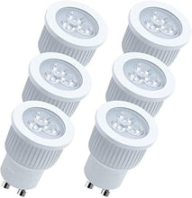 Load image into Gallery viewer, 3W GU10 LED Light Bulbs (6 Pack) 35W Halogen Replacement 3000K Warm White Non-dimmable 120V MR11 GU10 Base for Recessed Lighting, Track Lighting, Spotlight
