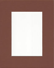 Load image into Gallery viewer, Pack of 5 11x14 Brown Picture Mats with White Core for 8x10 Pictures
