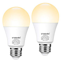 Emotionlite LED Sensor Light Bulbs, Dusk to Dawn Sensor, Warm White LED Bulb, 80 Watt Equivalent, Automatic On/Off, Garage, Hallway, Basement, A19 Size, 10W, E26 Medium Base, 2 Pack