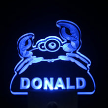 Load image into Gallery viewer, ADVPRO ws1026-tm Crab Personalized Night Light Baby Kids Name Day/Night Sensor LED Sign
