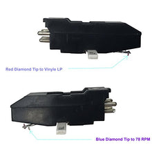 Load image into Gallery viewer, banpa Turntable Cartridge Replacement BP2ATC - with Two Side Red and Blue Diamond Tip for Vinyl LP/78 RPM Record Player
