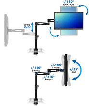 Load image into Gallery viewer, Mount It! Single Monitor Desk Mount Arm | Full Motion Monitor Mount | Fits 21 24 27 29 30 Inch Scree
