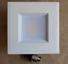 Load image into Gallery viewer, 4&quot; Recessed Can Down Light DIMMABLE LED RETROFIT KIT SQUARE Step White Baffle 120V 3000K
