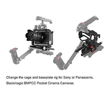 Load image into Gallery viewer, JTZ DP30 Camera Cage with 15mm Rail Rod Baseplate Rig and Top Handle + Electronic Handle Grip + Shoulder Pad Extension Arm Bracket Support for Blackmagic Cinema Camera BMCC Camera
