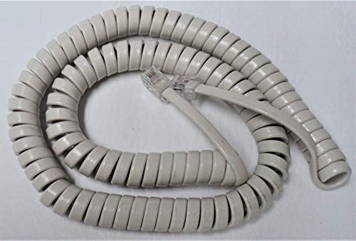 5 Pack of Off White 12' Ft Handset Cord for Panasonic Phone KX T2000 T7000 TS TSC Series T7020 T7030 T7050 T2335 T2355 T2365 T105 T108 T208 T500 TSC7 TSC11 TSC14 W Curly Coil Lot by DIY-BizPhones