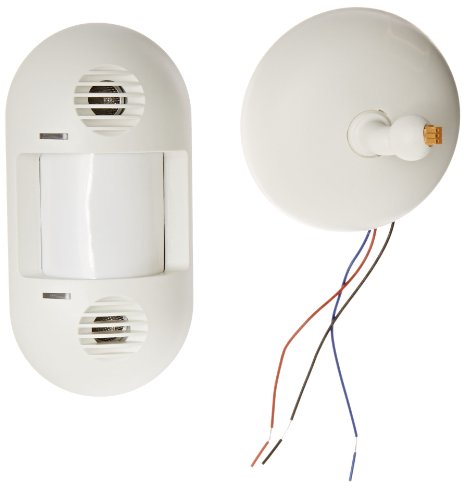 Hubbell ATD1600W Wall/Ceiling Mount Sensor, White, 1600sqft Max Sensing Range