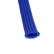 Load image into Gallery viewer, Aexit 8mm Dia Tube Fittings Tight Braided PET Expandable Sleeving Cable Wire Wrap Sheath Microbore Tubing Connectors RoyalBlue 10M
