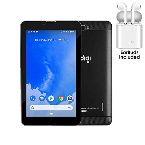 Indigi 4G LTE GSM Unlocked! 7-inch Smartphone & TabletPC - Google Certified Android Pie - QuadCore, 2GB RAM/16GB Storage + Earbuds