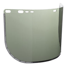 Load image into Gallery viewer, Jackson Safety Face Shield Window for Jackson Safety Headgear, 9&quot; x 15.5&quot; x 0.04&quot;, Aluminum Bound Acetate, Light Green Tint (Case of 12), 29082
