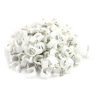 Aexit 200Pcs 18mm Cord Management Diameter Plastic Wall Insert Circle Cable Mount Nail Cable Straps Clips White