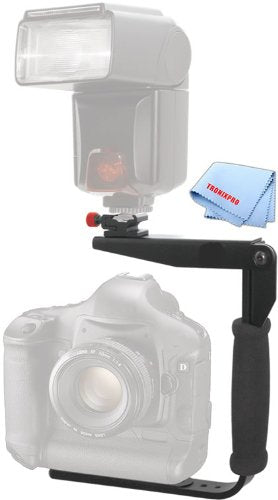 Pro Series 180 Quick Flip Rotating Flash Bracket For Sony, Nikon, Canon, Pentax, Olympus & More Cameras & Camcorders