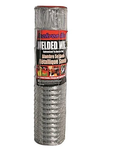JACKSON WIRE 10177014 Small Animal/Rabbit Fence, Galv. Before Welding, 28In X 50Ft