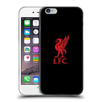 Head Case Designs Officially Licensed Liverpool Football Club Red Logo On Black Liver Bird Soft Gel Case Compatible with Apple iPhone 6 / iPhone 6s