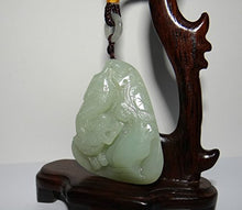 Load image into Gallery viewer, 2&quot; China Certified Nature Hetian Nephrite Auspicious Tiger and Pine Pendants
