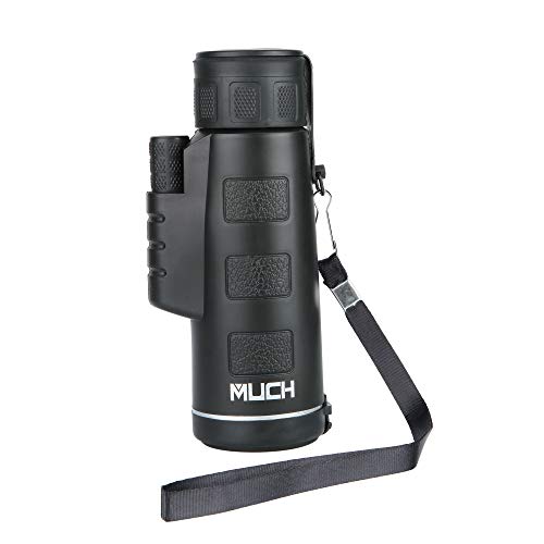 MUCH 40x60 Ultra HD Optical Monocular Telescope with Low Light Night Vision, Large Eyepiece Powerful Waterproof Binoculars Easy Focus for Outdoor Hunting, Bird Watching, Traveling, Sightseeing