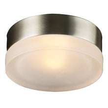 Load image into Gallery viewer, PLC Lighting 6571 SN 1-Light Wall/Ceiling Fixture Metz Collection, Froated Glass and Satin Nickel Finish
