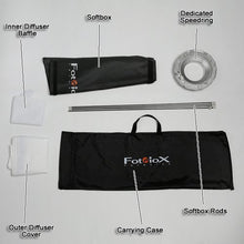 Load image into Gallery viewer, Fotodiox Pro Softbox, 24&quot;X24&quot; (24x24 In) With Speedring, For Speedotron Black Line 202 Vf, 206 Vf, 102

