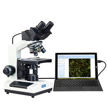 Load image into Gallery viewer, OMAX 40X-2000X Digital Darkfield Binocular Compound Microscope with Built-in 3.0MP USB Camera and Dry Darkfield Condenser
