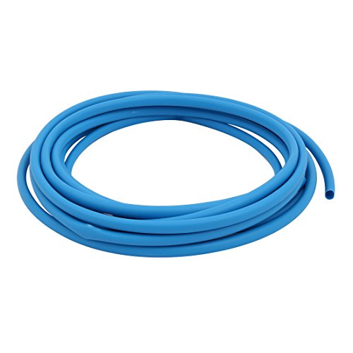 Aexit 5M Inner Electrical equipment Dia 6.4mm Polyolefin Heat Shrinkable Tube Sleeving Blue for Data Cable